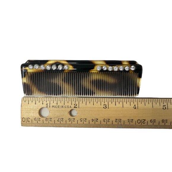 West Germany Floral Tapestry Clutch Purse Kiss Lock Mirror Comb Set Vintage READ - Picture 10 of 16